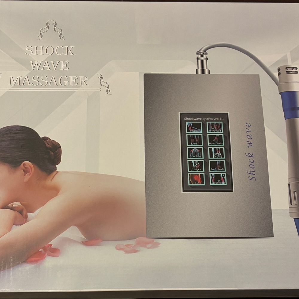 Shock Wave Massager - Silver and Blue
